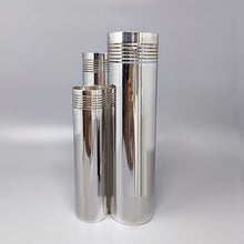 Load image into Gallery viewer, 1970s Astonishing Space Age Silver Plated Vase by Sassetti. Handmade. Made In italy Madinteriorart by Maden