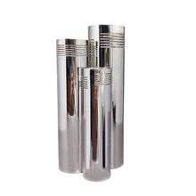 Load image into Gallery viewer, 1970s Astonishing Space Age Silver Plated Vase by Sassetti. Handmade. Made In italy Madinteriorart by Maden