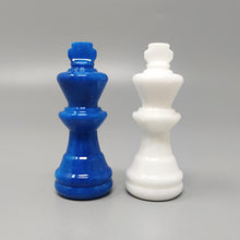 Load image into Gallery viewer, 1970s Gorgeous Blue and White Chess Set in Volterra Alabaster Handmade. Made in Italy Madinteriorart by Maden