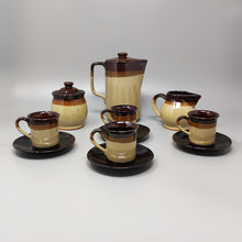Load image into Gallery viewer, 1970s Gorgeous Brown Coffee Set in Faenza Ceramic. Handmade Made in Italy Madinteriorartshop by Maden