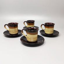 Load image into Gallery viewer, 1970s Gorgeous Brown Coffee Set in Faenza Ceramic. Handmade Made in Italy Madinteriorartshop by Maden