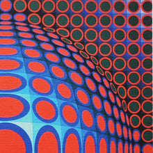 Load image into Gallery viewer, 1970s Original Gorgeous Victor Vasarely Op Art Limited Edition Lithograph Madinteriorart by Maden