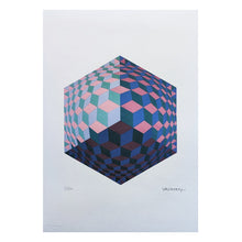 Load image into Gallery viewer, 1970s Original Gorgeous Victor Vasarely Op Art Limited Edition Lithograph Madinteriorart by Maden
