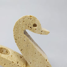 Load image into Gallery viewer, 1970s Original Rare Travertine Swan Sculpture designed by Enzo Mari for F.lli Mannelli. Made in Italy Madinteriorart by Maden
