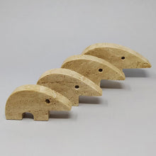 Load image into Gallery viewer, 1970s Set of 4 Original Travertine Anteater Sculptures designed by Enzo Mari for F.lli Mannelli Madinteriorart by Maden