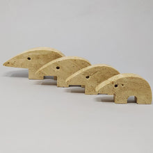 Load image into Gallery viewer, 1970s Set of 4 Original Travertine Anteater Sculptures designed by Enzo Mari for F.lli Mannelli Madinteriorart by Maden