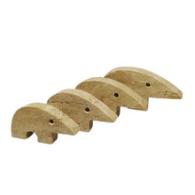 Load image into Gallery viewer, 1970s Set of 4 Original Travertine Anteater Sculptures designed by Enzo Mari for F.lli Mannelli Madinteriorart by Maden