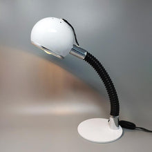 Load image into Gallery viewer, 1970s Stunning Space Age White Eyeball Table Lamp by Reggiani. Made in Italy Madinteriorart by Maden