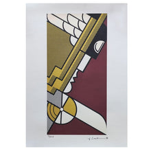 Load image into Gallery viewer, 1980s Original Stunning Roy Lichtenstein "Salute To Aviation Corlett 63" Limited Edition Lithograph Madinteriorart by Maden