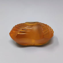 Load image into Gallery viewer, 1990s Astonishing Amber Clock by Lalique in Crystal. Made in France Madinteriorart by Maden
