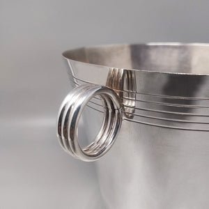 1930s Gorgeous Art Deco Champagne or Ice Bucket by Udner in Silver Plated. Made in France Madinteriorart by Maden