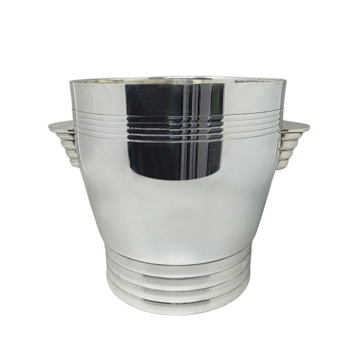 1930s Gorgeous Art Deco Ice Bucket by Vuillermet in Silver Plated. Made in France Madinteriorart by Maden