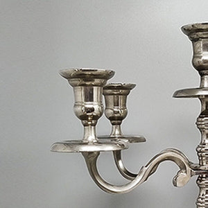 1950s Stunning Candelabra for Five Candles in Stainless Steel. Handmade. Made in Italy Madinteriorart by Maden