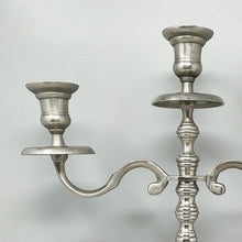 Load image into Gallery viewer, 1950s Stunning Candelabra for Three Candles in Stainless Steel. Handmade. Made in Italy Madinteriorart by Maden
