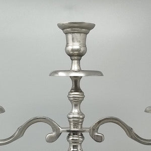 1950s Stunning Candelabra for Three Candles in Stainless Steel. Handmade. Made in Italy Madinteriorart by Maden