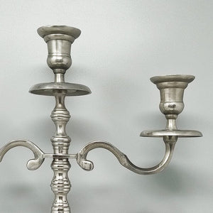 1950s Stunning Candelabra for Three Candles in Stainless Steel. Handmade. Made in Italy Madinteriorart by Maden