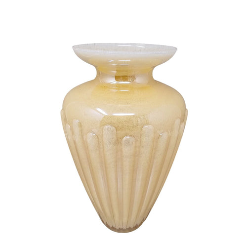 1960s Astonishing Beige Vase by Michielotto. Made in Italy Madinteriorart by Maden