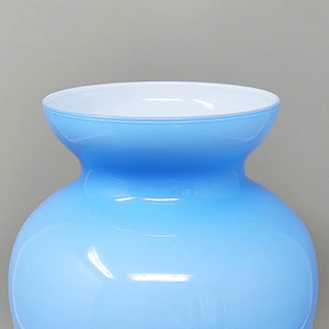 1960s Astonishing Blue Jackated Vase in Murano Glass. Made in Italy Madinteriorart by Maden