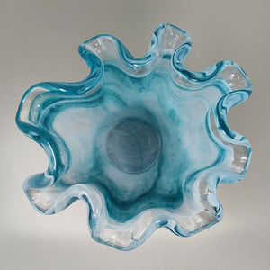 1960s Astonishing Blue Vase By Ca Dei Vetrai. Made in Italy Madinteriorart by Maden