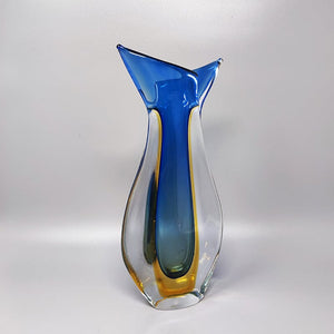 1960s Astonishing Blue Vase By Flavio Poli for Seguso. Made in Italy Madinteriorart by Maden
