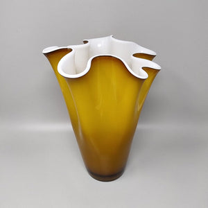 1960s Astonishing "Fazzoletto" Vase By Ca' Dei Vetrai in Murano Glass. Made in Italy Madinteriorart by Maden