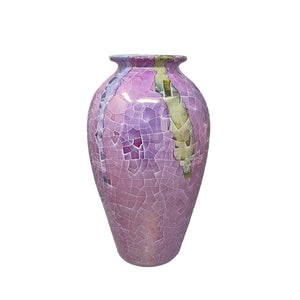 1960s Astonishing Giuseppe Locci Polycrome Craquelé Vase in Sardinian Ceramic. Made in Italy Madinteriorartshop by Maden