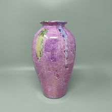 Load image into Gallery viewer, 1960s Astonishing Giuseppe Locci Polycrome Craquelé Vase in Sardinian Ceramic. Made in Italy Madinteriorartshop by Maden
