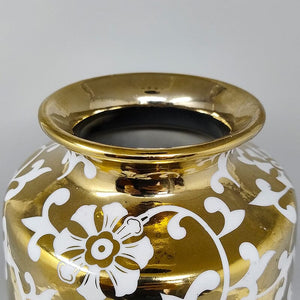 1960s Astonishing Gold Vase in Sesto Fiorentino Ceramic. Made In Italy Madinteriorartshop by Maden