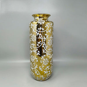 1960s Astonishing Gold Vase in Sesto Fiorentino Ceramic. Made In Italy Madinteriorartshop by Maden