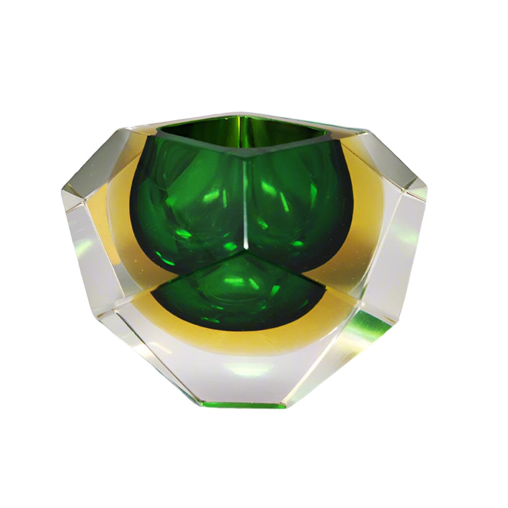 1960s Astonishing Green Murano Ashtray or Bowl By Flavio Poli for Seguso. Made in Italy Madinteriorart by Maden