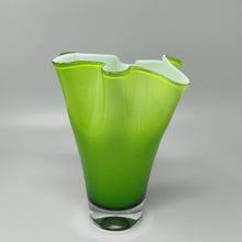 Load image into Gallery viewer, 1960s Astonishing Green Vase &quot;Fazzoletto&quot; By Ca&#39; Dei Vetrai in Murano Glass. Made in Italy Madinteriorart by Maden
