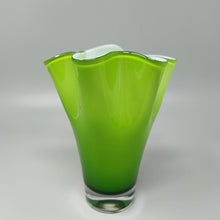 Load image into Gallery viewer, 1960s Astonishing Green Vase &quot;Fazzoletto&quot; By Ca&#39; Dei Vetrai in Murano Glass. Made in Italy Madinteriorart by Maden
