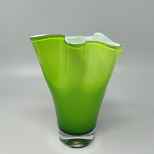 Load image into Gallery viewer, 1960s Astonishing Green Vase &quot;Fazzoletto&quot; By Ca&#39; Dei Vetrai in Murano Glass. Made in Italy Madinteriorart by Maden
