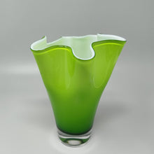 Load image into Gallery viewer, 1960s Astonishing Green Vase &quot;Fazzoletto&quot; By Ca&#39; Dei Vetrai in Murano Glass. Made in Italy Madinteriorart by Maden
