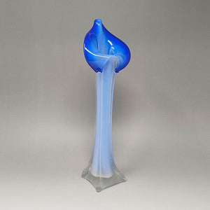 1960s Astonishing Jack in the Pulpit "Calla Lily" vase in Murano glass Madinteriorart by Maden