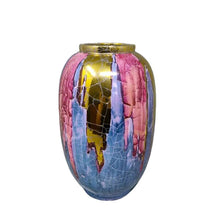 Load image into Gallery viewer, 1960s Astonishing Polycrome Craquelé Vase in Sardinian Ceramic. Made in Italy Madinteriorartshop by Maden
