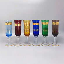 Load image into Gallery viewer, 1960s Astonishing Set of Six Glasses in Murano Glass. Made in Italy Madinteriorart by Maden
