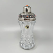 Load image into Gallery viewer, 1960s Gorgeous Cut Crystal Cocktail Shaker Decorated With Red Corals. Made in Italy Madinteriorart by Maden
