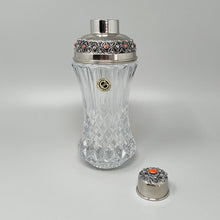 Load image into Gallery viewer, 1960s Gorgeous Cut Crystal Cocktail Shaker Decorated With Red Corals. Made in Italy Madinteriorart by Maden
