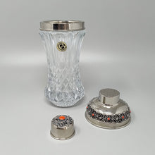 Load image into Gallery viewer, 1960s Gorgeous Cut Crystal Cocktail Shaker Decorated With Red Corals. Made in Italy Madinteriorart by Maden
