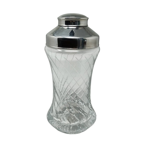1960s Gorgeous Cut Crystal Cocktail Shaker. Made in Italy Madinteriorart by Maden