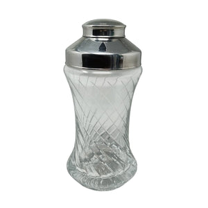 1960s Gorgeous Cut Crystal Cocktail Shaker. Made in Italy Madinteriorart by Maden