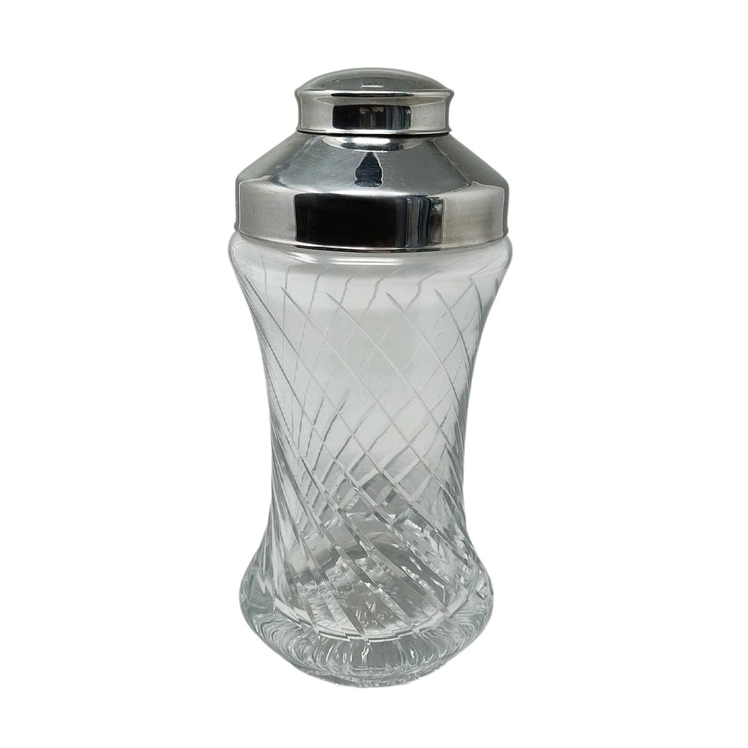1960s Gorgeous Cut Crystal Cocktail Shaker. Made in Italy Madinteriorart by Maden