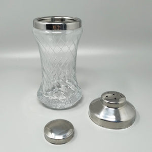 1960s Gorgeous Cut Crystal Cocktail Shaker. Made in Italy Madinteriorart by Maden