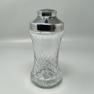 1960s Gorgeous Cut Crystal Cocktail Shaker. Made in Italy Madinteriorart by Maden