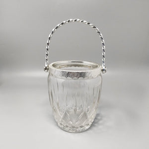 1960s Gorgeous Cut Crystal Cocktail Shaker with Ice Bucket by Arir. Made in Italy. Madinteriorart by Maden