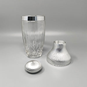 1960s Gorgeous Cut Crystal Cocktail Shaker with Ice Bucket by Arir. Made in Italy. Madinteriorart by Maden