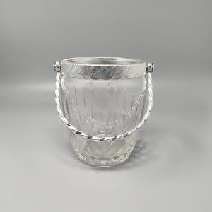 1960s Gorgeous Cut Crystal Cocktail Shaker with Ice Bucket by Arir. Made in Italy. Madinteriorart by Maden