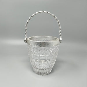 1960s Gorgeous Cut Crystal Cocktail Shaker with Ice Bucket by Arir. Made in Italy. Madinteriorart by Maden