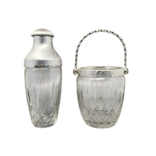 Load image into Gallery viewer, 1960s Gorgeous Cut Crystal Cocktail Shaker with Ice Bucket by Arir. Made in Italy. Madinteriorart by Maden
